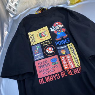 Camiseta Algodão Camisa Básica Algodão Unissex Jogo Filme Mario Always Be Ready Power