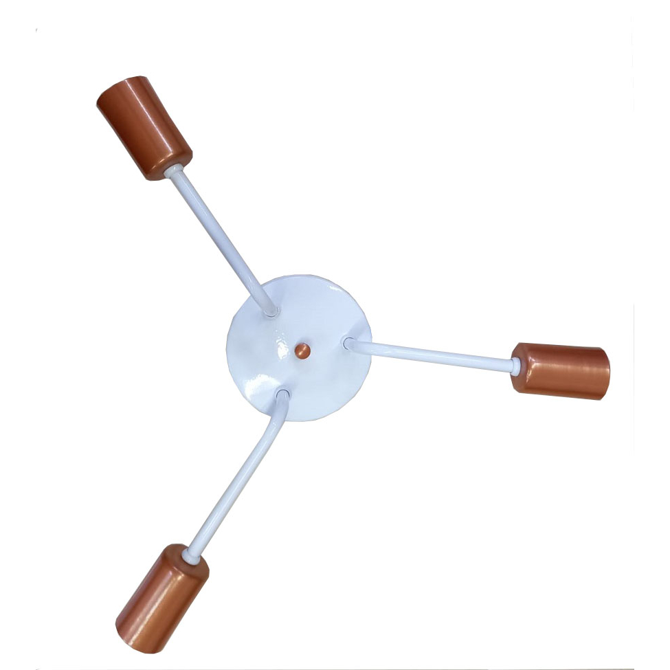 Lustre Lumus Trio  Retro Vintage Led Industrial Skyshow