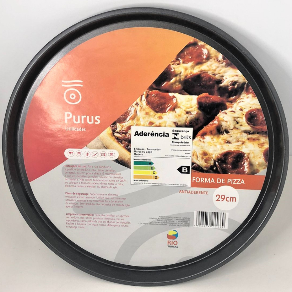 Forma de Pizza 29cm Grande Assadeira Antiaderente Artigos De Cozinha Casa Decoração