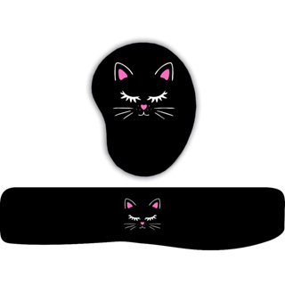 Kit Mouse Pad oom Apoio + Apoio de Teclado Gato Menino Gata Menina em Oferta na Shopee