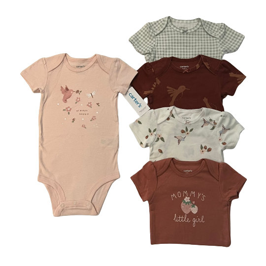Kit Body Carter´s 5 Peças Menina - Encanto - Tam.9M/12M/18M/24M