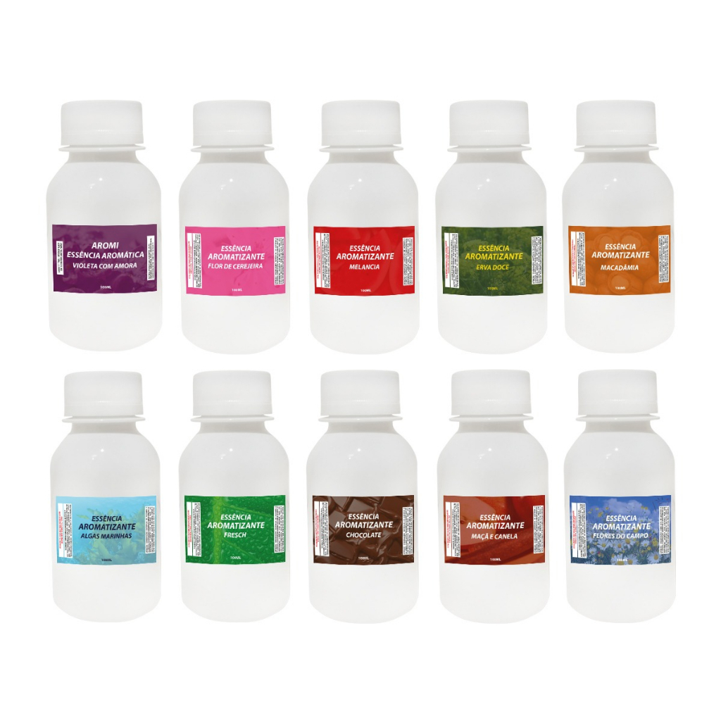 Essências Para Vela Artesanal Aromáticas Oleosa 10 X 100ml em Oferta na Shopee
