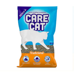Areia Higiênica Gatos Carecat Tradicional 4 kg
