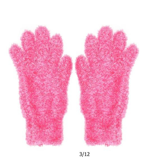 Luva de pelinho lisa colorida adulto feminino/ll23-46/ll23-34