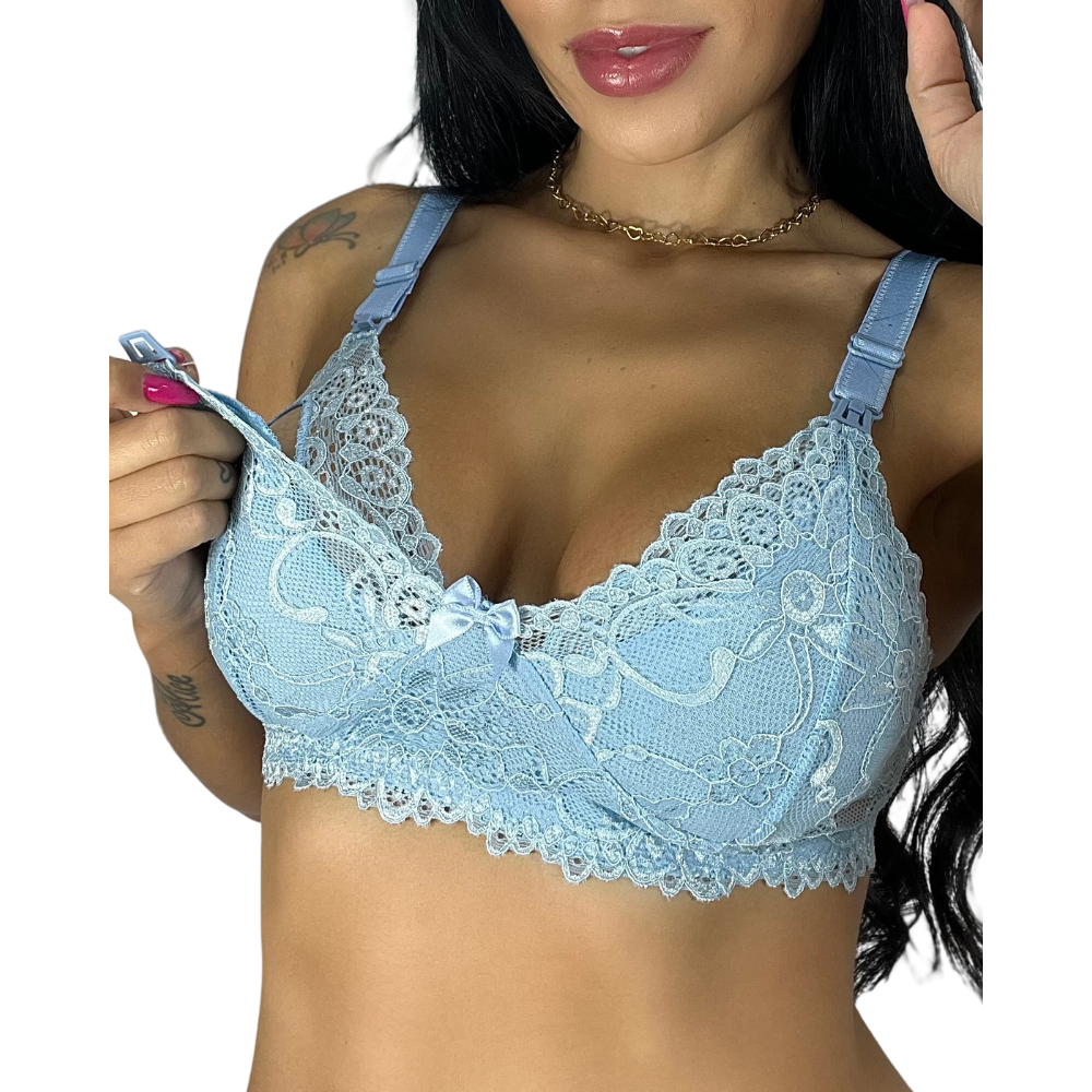 Sutiã de Amamentação Plus Size Todo Renda Reforçado Gestante Pós Parto em Oferta na Shopee