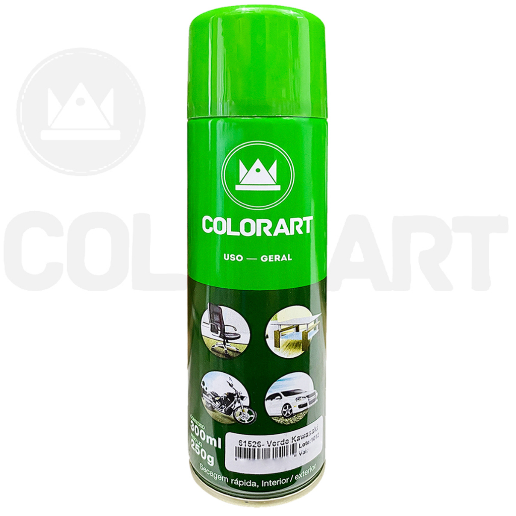 COLORART TINTA ESMALTE VERDE KAVASAKI BRILHANTE SPRAY 300ML em Oferta na Shopee