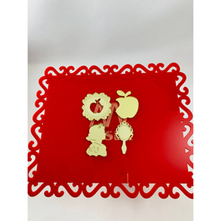 Aplique Branca de Neve Acrílico Espelhado - 4cm - Kit com 10 Und em Oferta na Shopee