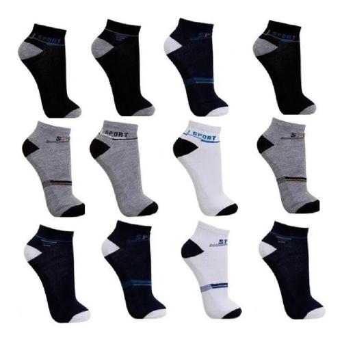 Kit 24 Pares de Meias Soquete Unissex Cano Curta Cores e modelo Variadas em Oferta na Shopee