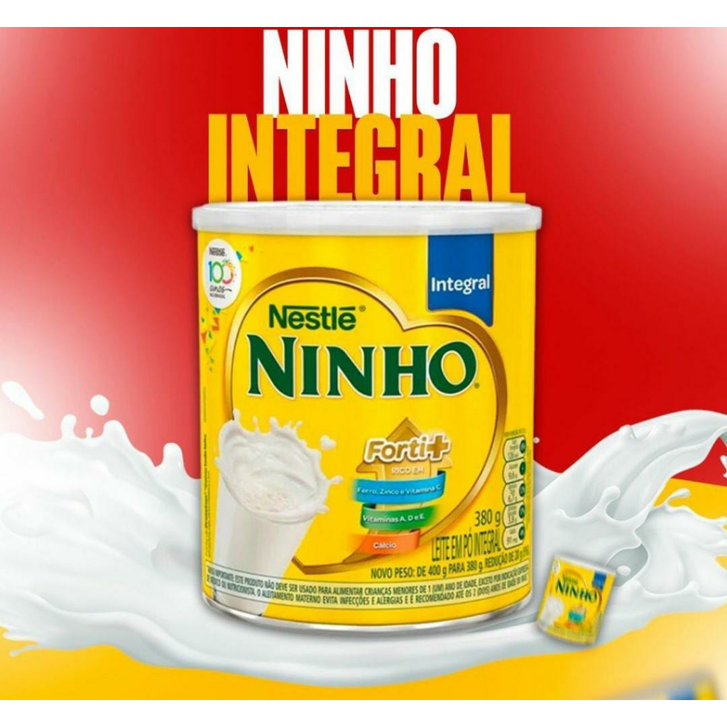 Leite Em Pó Integral Nestlé NINHO FORTI+ Lata 380g
