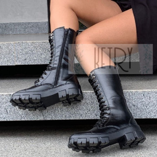 Bota Coturno Cano Longo Alto de Blogueiras
