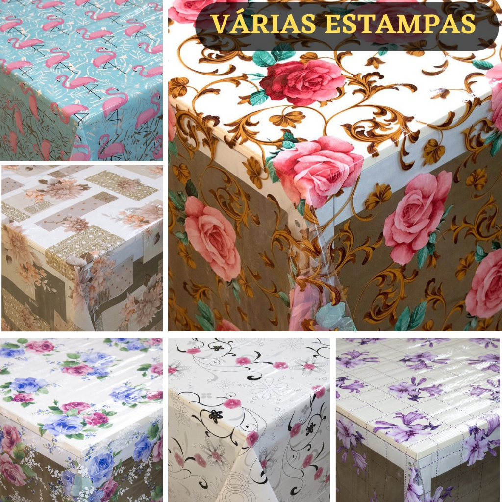Toalha de Mesa Cristal Estampado 4 Lugares 1,40 x 1,40 em Oferta na Shopee