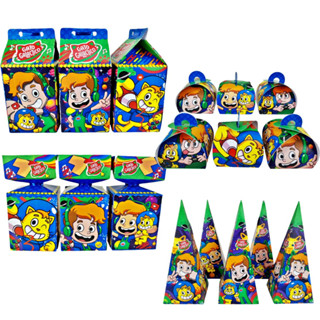 Kit Lembrancinhas Gato Galáctico Papelaria 40 Caixinhas Gato Galáctico Festa Decoração.