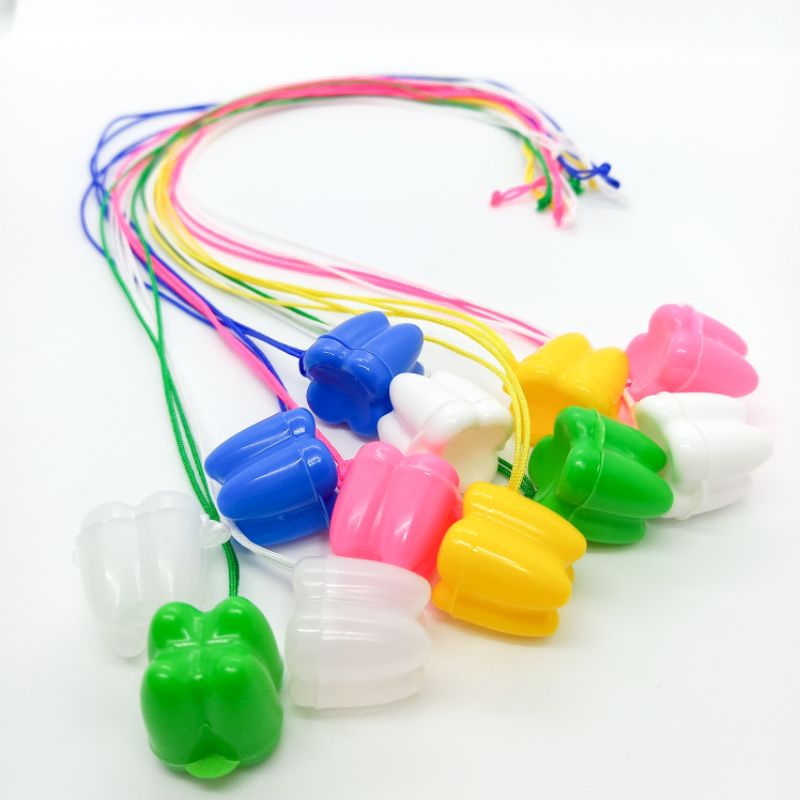 24/48/96 Peças Bau Caixinha Porta Dentinho De Leite com Cordão Coloridas Dentista Odontopediatria em Oferta na Shopee
