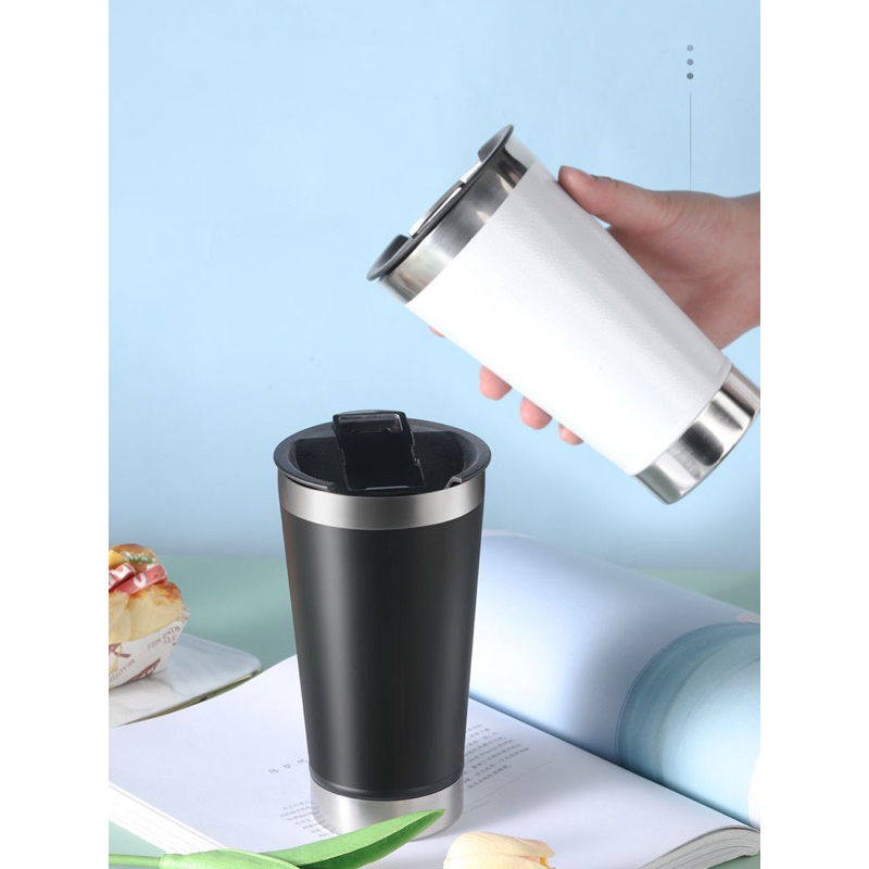 Copo térmico stanl garrafa caneca com abridor de ceverja e tampa 473ML Com nome stan