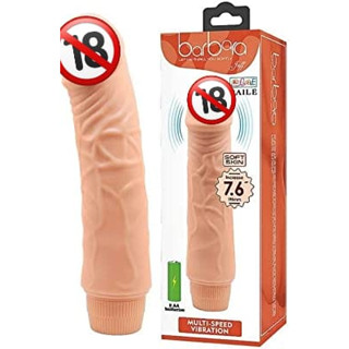 Pinto Vibrador Plástico Dildo Realistico Protese Peniana 22,5 Vibração de Multivelocidade + Lubrificante 50g