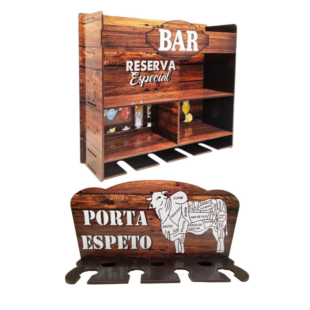 Kit Churrasco Adega Bar Barzinho Porta Espetos de Churrasco Decoração de Parede Cantinho do Churrasco em Oferta na Shopee