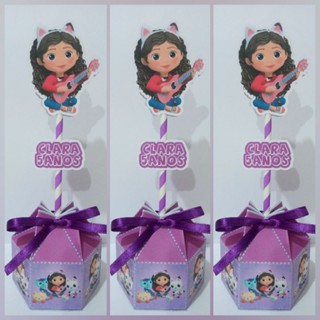 Kit Centro de mesa personalizado, 10 ou 15 unidades, Gaby