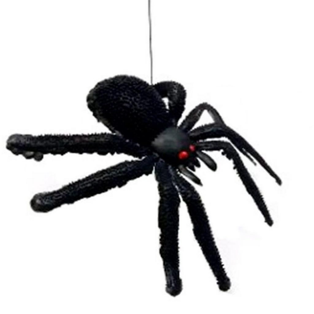 3 Aranha Caranguejeira Pimpum Preta De Borracha/ Brinquedo /halloween/ Decoração Para Festa Temática.