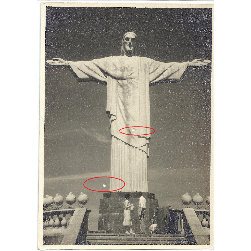 Cartão Postal Antigo Cristo Redentor dec 30/40- W76