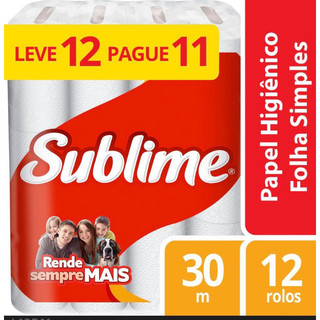 Papel Higiênico Rolo 30m Sublime FS PCT 12UN P11 L12
