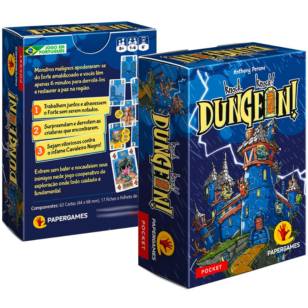 Knock Knock Dungeon Jogo De Cartas Boardgame Papergames Português