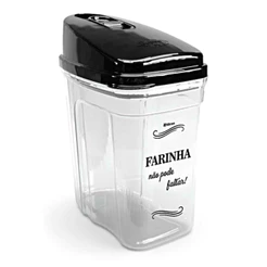 Farinheira com Tampa 836 ml Nitron para Mantimentos e Alimentos Cozinha Organizada