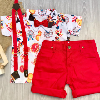 Fantasia Circo do Mickey Infantil Menino Conjunto Temático personalizado em Oferta na Shopee