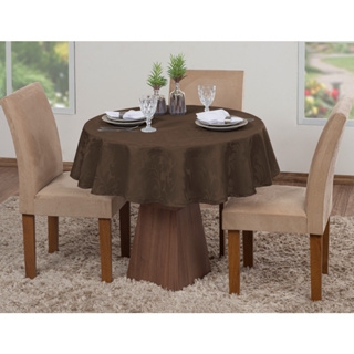Toalha Mesa Luxo Redonda Sala Jantar Jacquard 4 Lugares em Oferta na Shopee