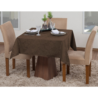 Toalha Mesa Jacquard Luxo Quadrada Jantar Sala  4 Lugares em Oferta na Shopee