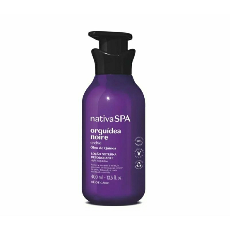 Loção Noturna Desodorante Corporal Nativa SPA Orquídea Noire 400ml