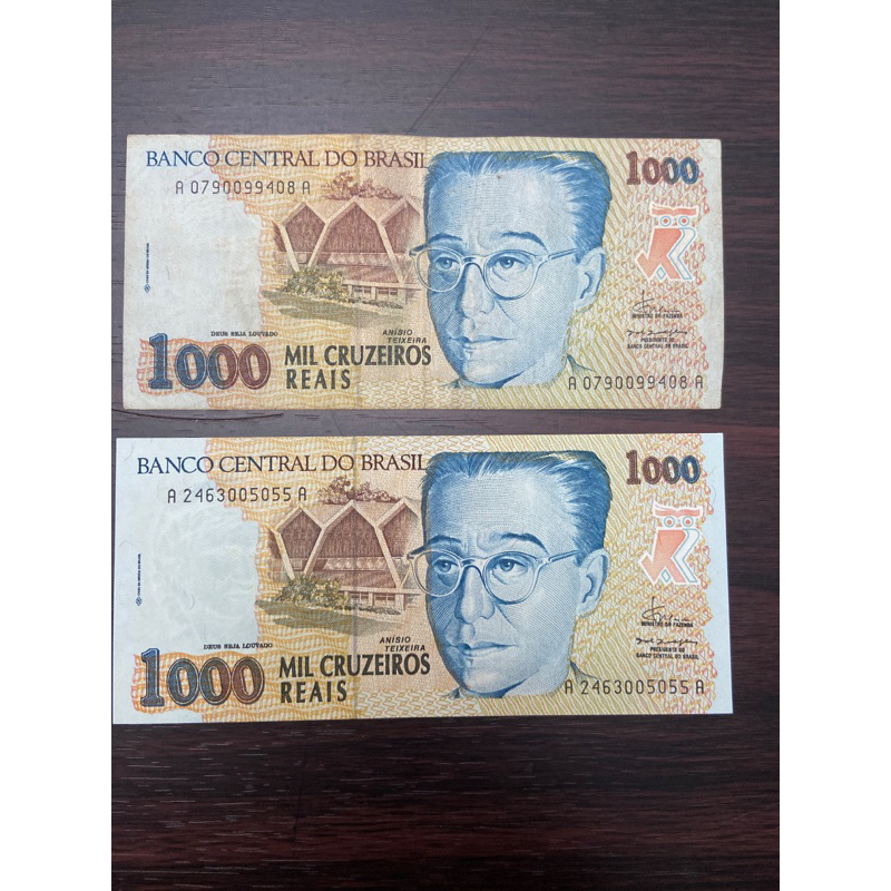 Cédula 1000 Cruzeiros Reais Anisio Teixeira mbc CB50