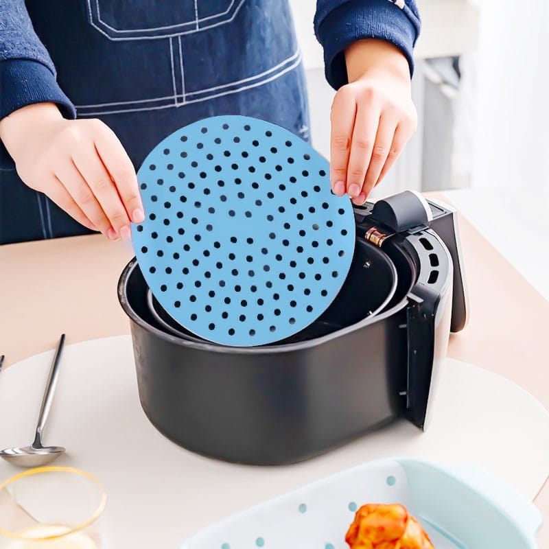 Tapete antiaderente redondo de silicone protetor para alimentos utilidade de cozinha