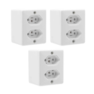 3pcs Tomada Dupla de Sobrepor 2P 10A 250v 63120 em Oferta na Shopee