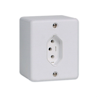 Tomada de Sobrepor Bipolar 2P+T 10a 250v 63140 em Oferta na Shopee