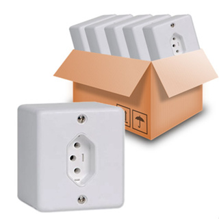 2pcs Tomada De Sobrepor Bipolar 2p+t 10a 250v 63140 em Oferta na Shopee