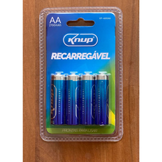 Kit 4 Pilhas Aa Recarregável 2700 Mah Knup