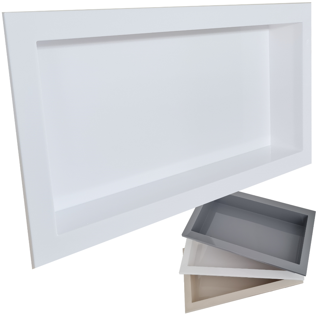 Nicho Para Banheiro Prateleira Embutir 30x60 Nicho De Banheiro Com Borda - Suporte para Sh...
