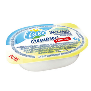 Margarina sachê 10g Com Sal caixa fechada Bom sabor Leco em Blister Mini pote