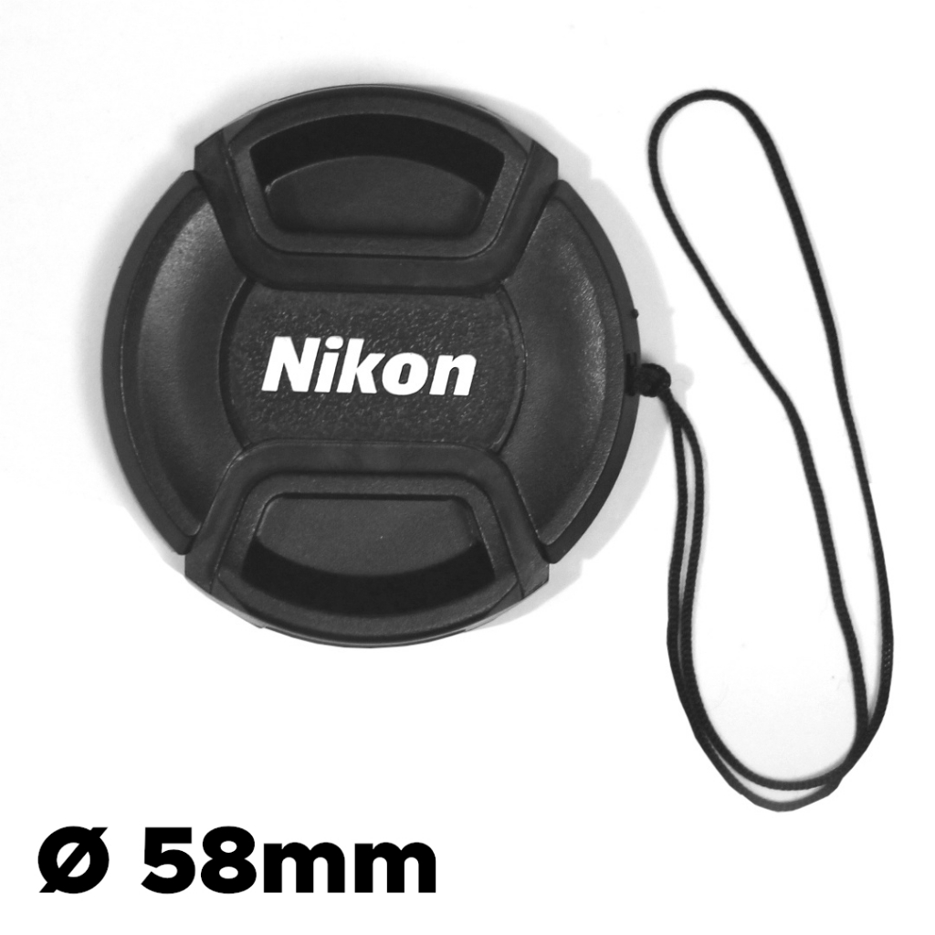 Tampa Para Lente Nikon Rosca De 49mm 52mm 55mm 58mm -Tampinha para lentes Nikon 58 mm