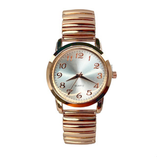 Relógio de pulso Feminino Quartz Pulseira Elástica analógico Rosa