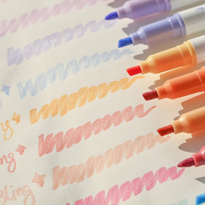 Marca texto com brilho - shiny pen “It was full of Little stars”