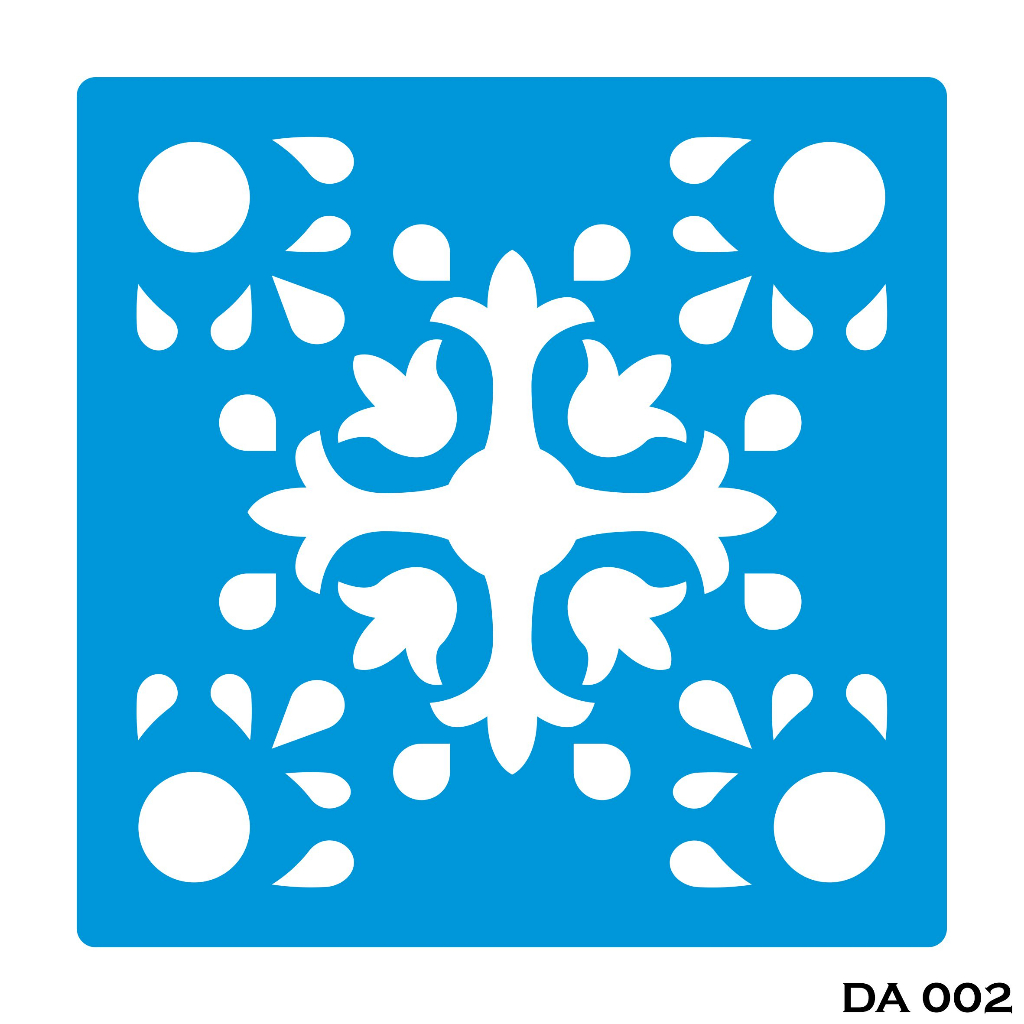 STENCIL 14 x 14 AZULEJO COM REPETIÇÃO VAZADO PINTURA TECIDO MDF MADEIRA PAREDE CAMISETA PANO PRATO