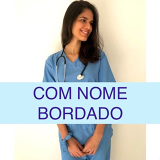 Conjunto Scrub BASIC Marcela + Xuxinha, Nome Bordado em Oferta na Shopee