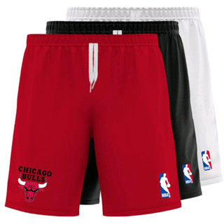 Kit 3 Bermudas Shorts N.B.A Basquete Chicago B. Dry Fit Treino Masculino Crossfit Bolsos