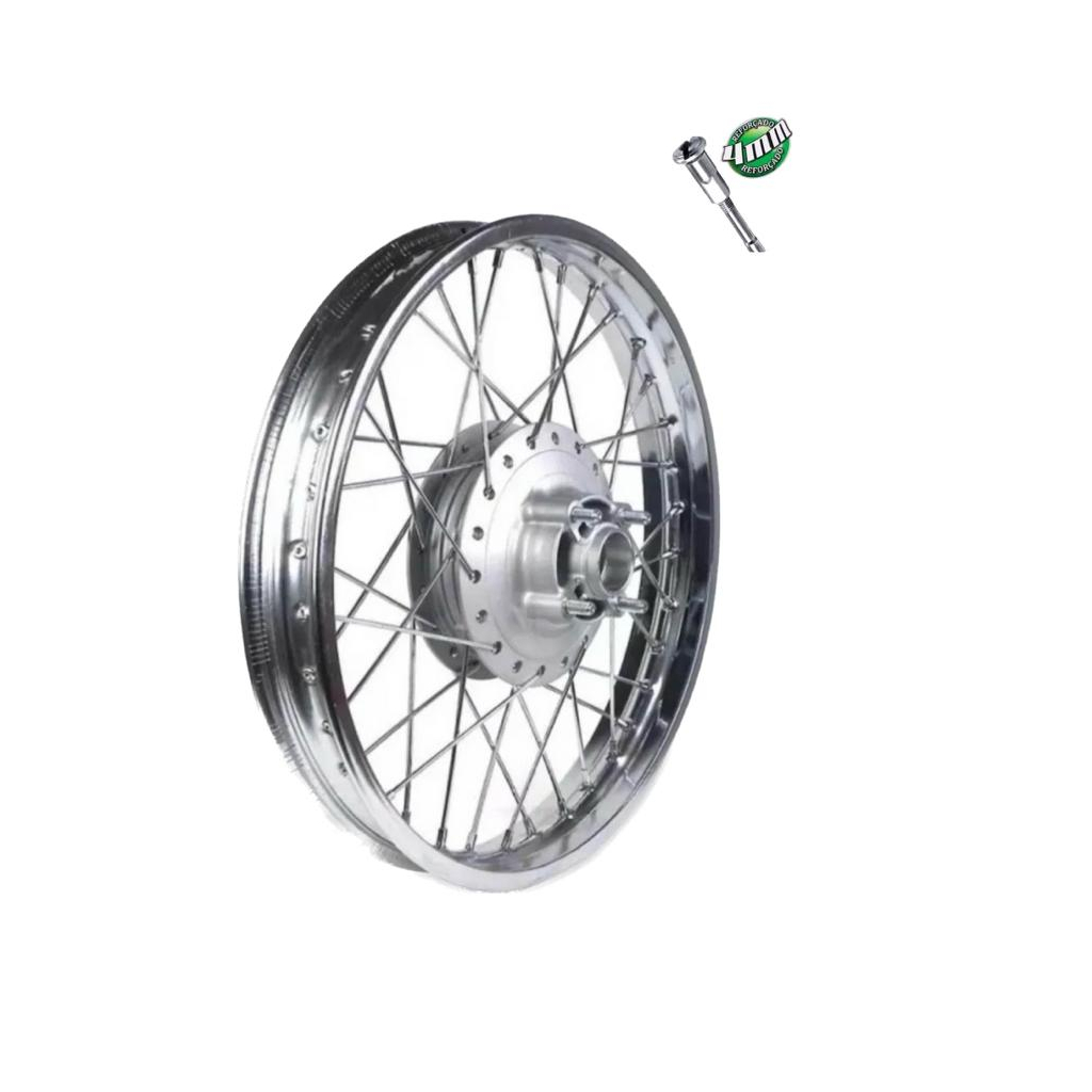Aro Roda Traseira Fan Cg Titan 125 Montado Alinhado Cromado Com Raio 4mm