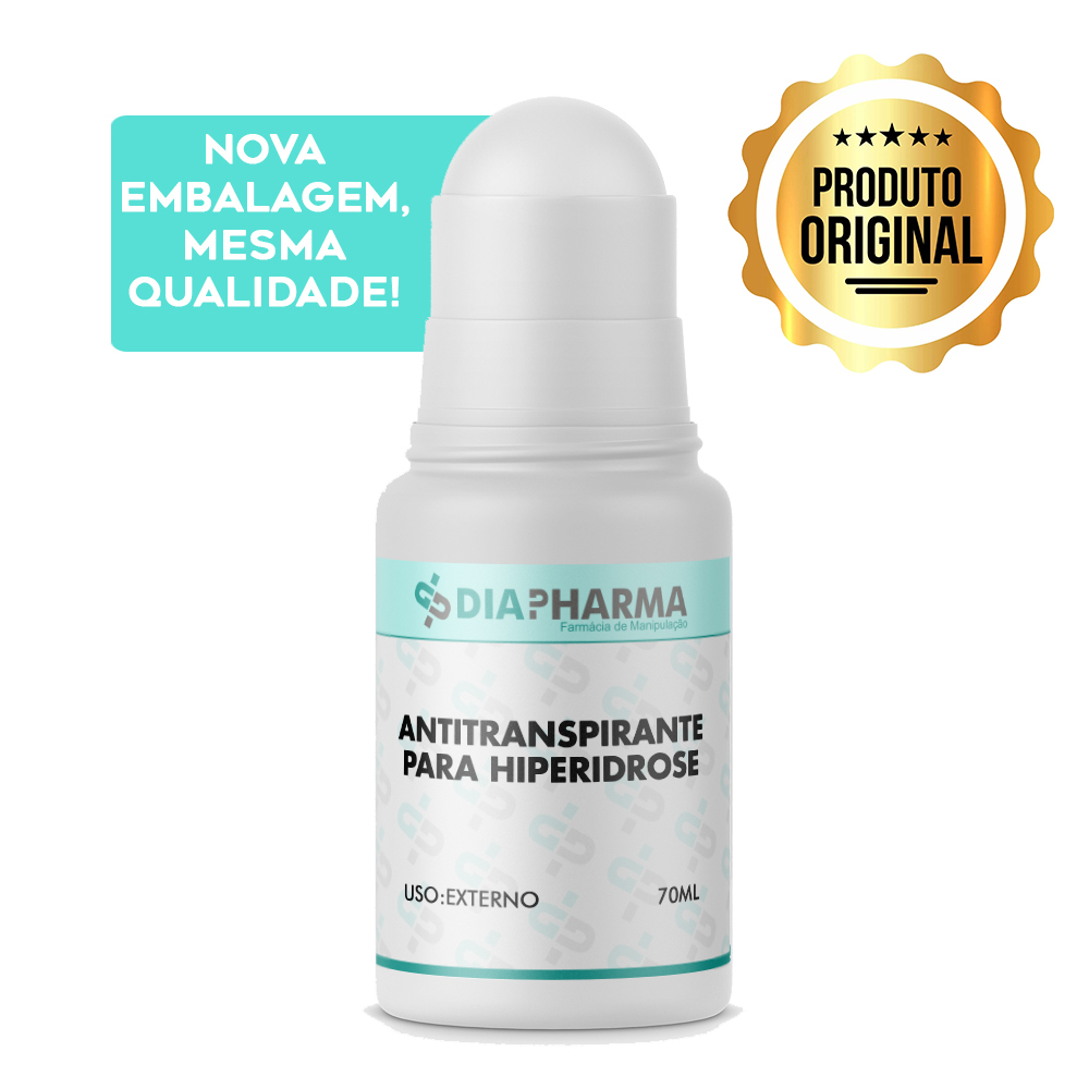 Antitranspirante Para Hiperidrose (suor Excessivo) - Em Roll On 70ml em Oferta na Shopee