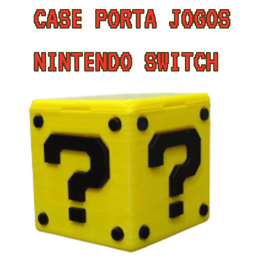 Porta cartuchos jogos de nintendo switch super mario Bloco