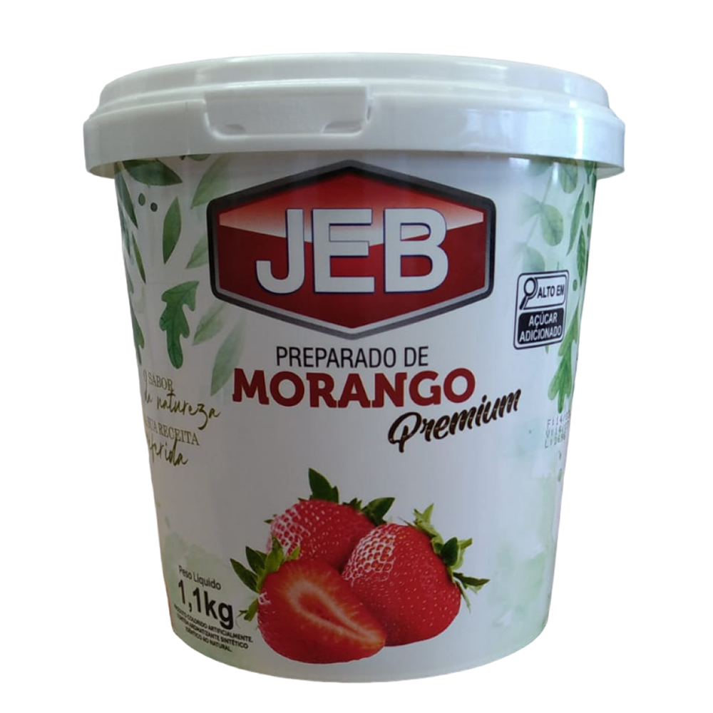 Polpa preparado de Morango 1,1kg Jeb em Oferta na Shopee