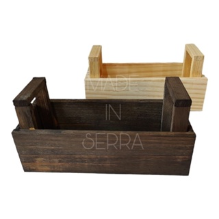 Cesta Decorativa Artesanal em Madeira Rústica | Pequena 20x10 cm para Plantas ou Organização em Oferta na Shopee