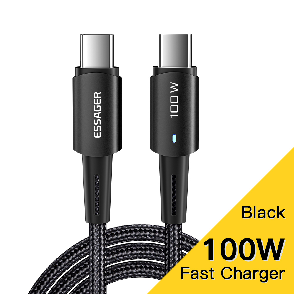 Cabo Usb C PD 60W Carregamento Rápido Cabo PD para iPhone 30W A 100W Carregador de Celular C Turbo